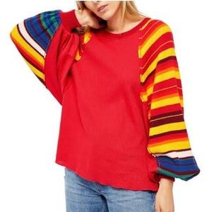 Free People Rainbow Dreams Pullover Knit